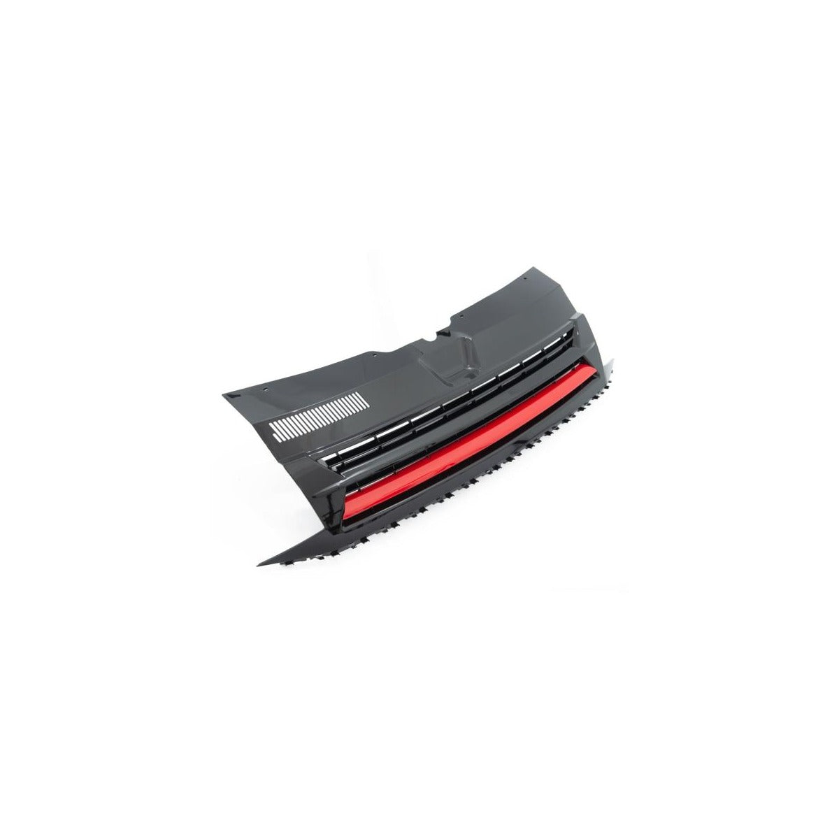 Calandre noir brillant avec liseré rouge sans emblème compatible avec VW T6 Bus Transporter 15-