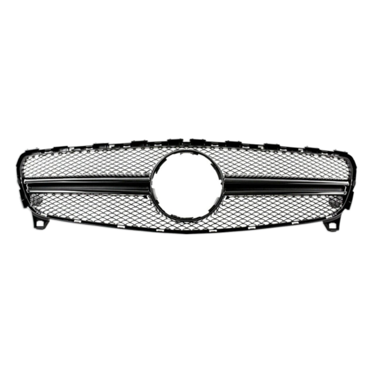Kühlergrill Schwarz passend für Mercedes A-Klasse W176 Mopf ab 15-19 nicht A45 AMG