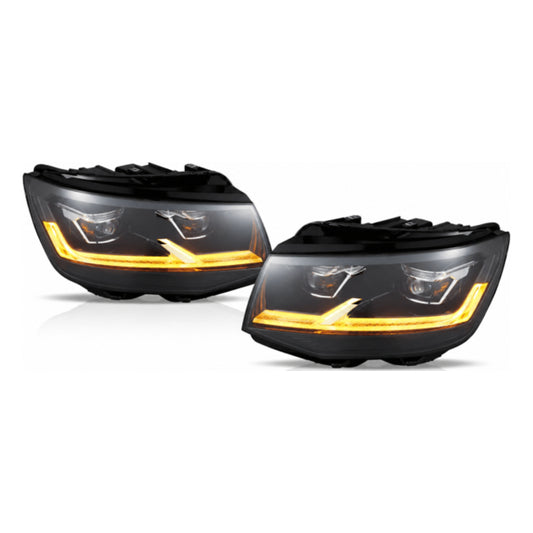 Voll Led Scheinwerfer passend für VW T6 15-19 schwarz ab 15 -19 LED Blinkern