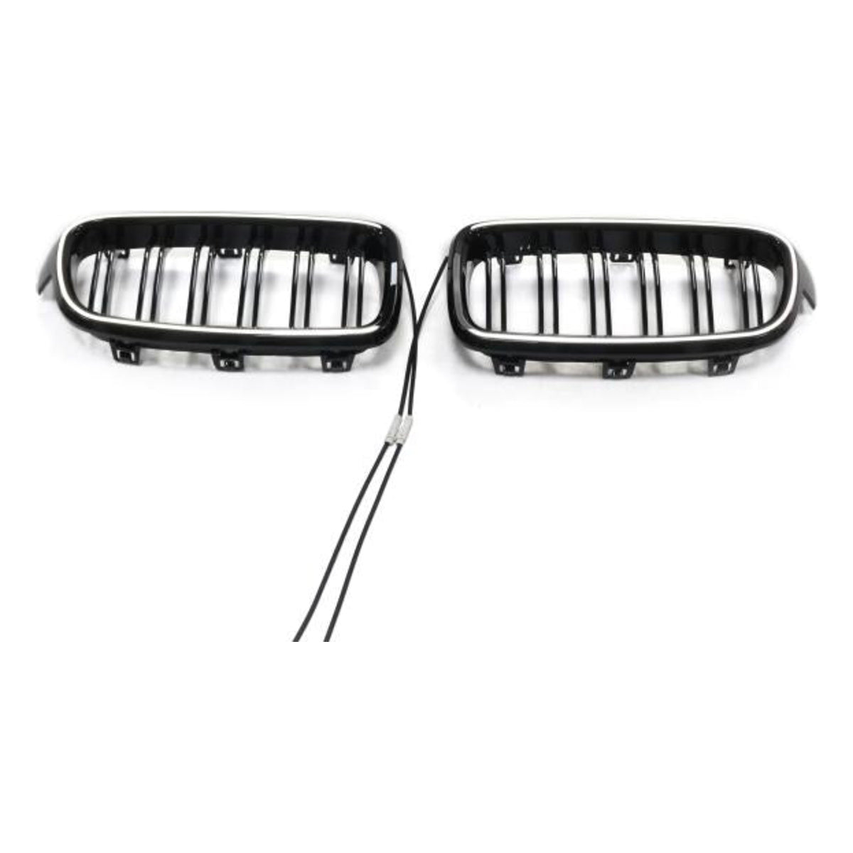LED Kühlergrill Doppelsteg passend für BMW 3er F30 F31 2011–19 Schwarz Glanz