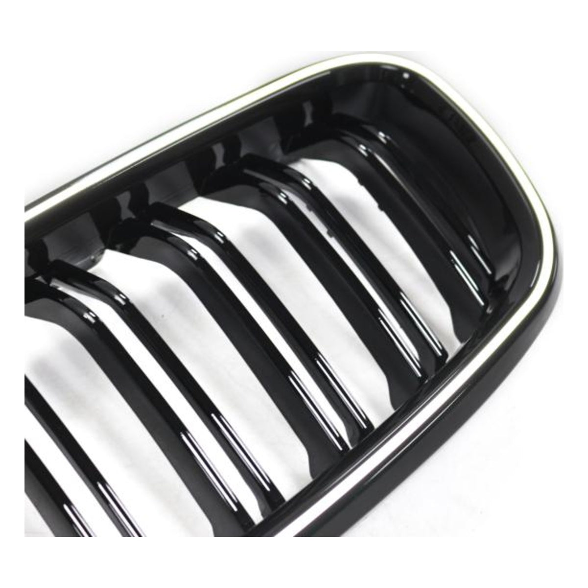 LED Kühlergrill Doppelsteg passend für BMW 3er F30 F31 2011–19 Schwarz Glanz