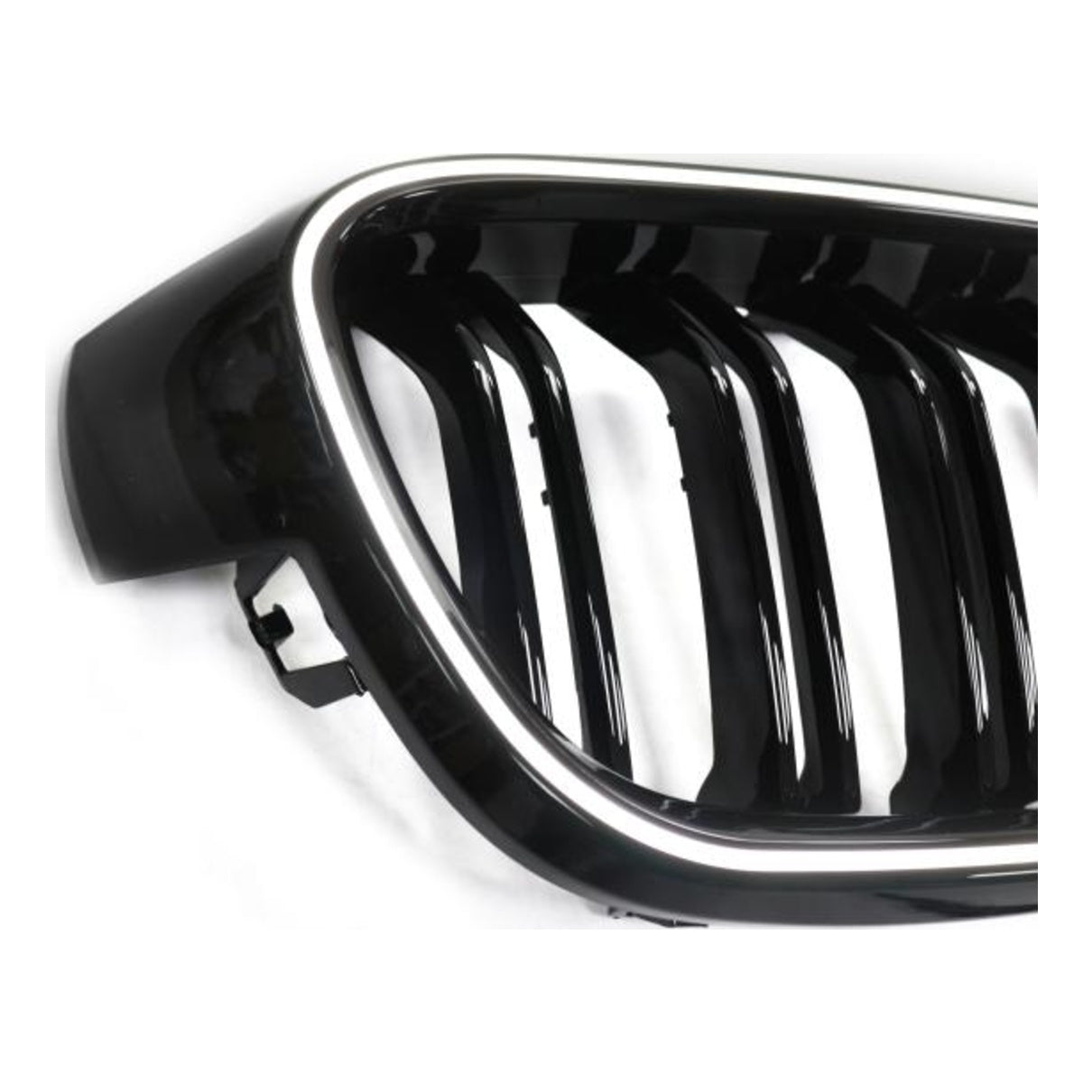 LED Kühlergrill Doppelsteg passend für BMW 3er F30 F31 2011–19 Schwarz Glanz