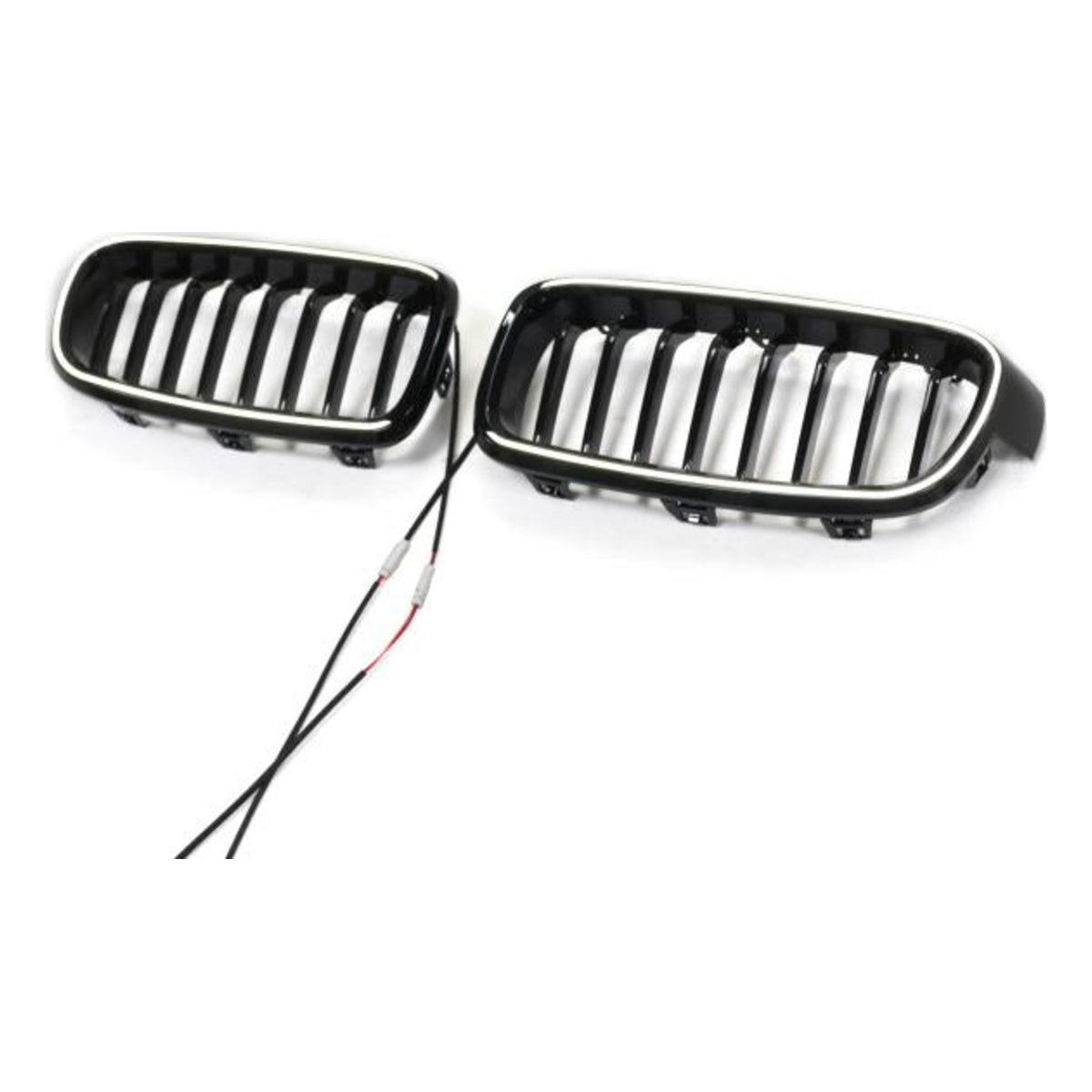 LED Kühlergrill passend für BMW 3er F30 F31 2011–19 Schwarz Glanz