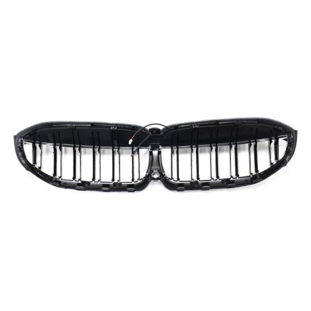 LED-Kühlergrill mit Doppelrippe in Hochglanz schwarz passend für BMW 3er G20 G21 19-22