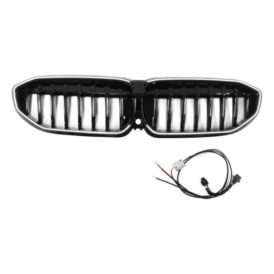 LED-Kühlergrill mit einer Lamelle in Hochglanz schwarz passend für BMW 3er G20 G21 19-22