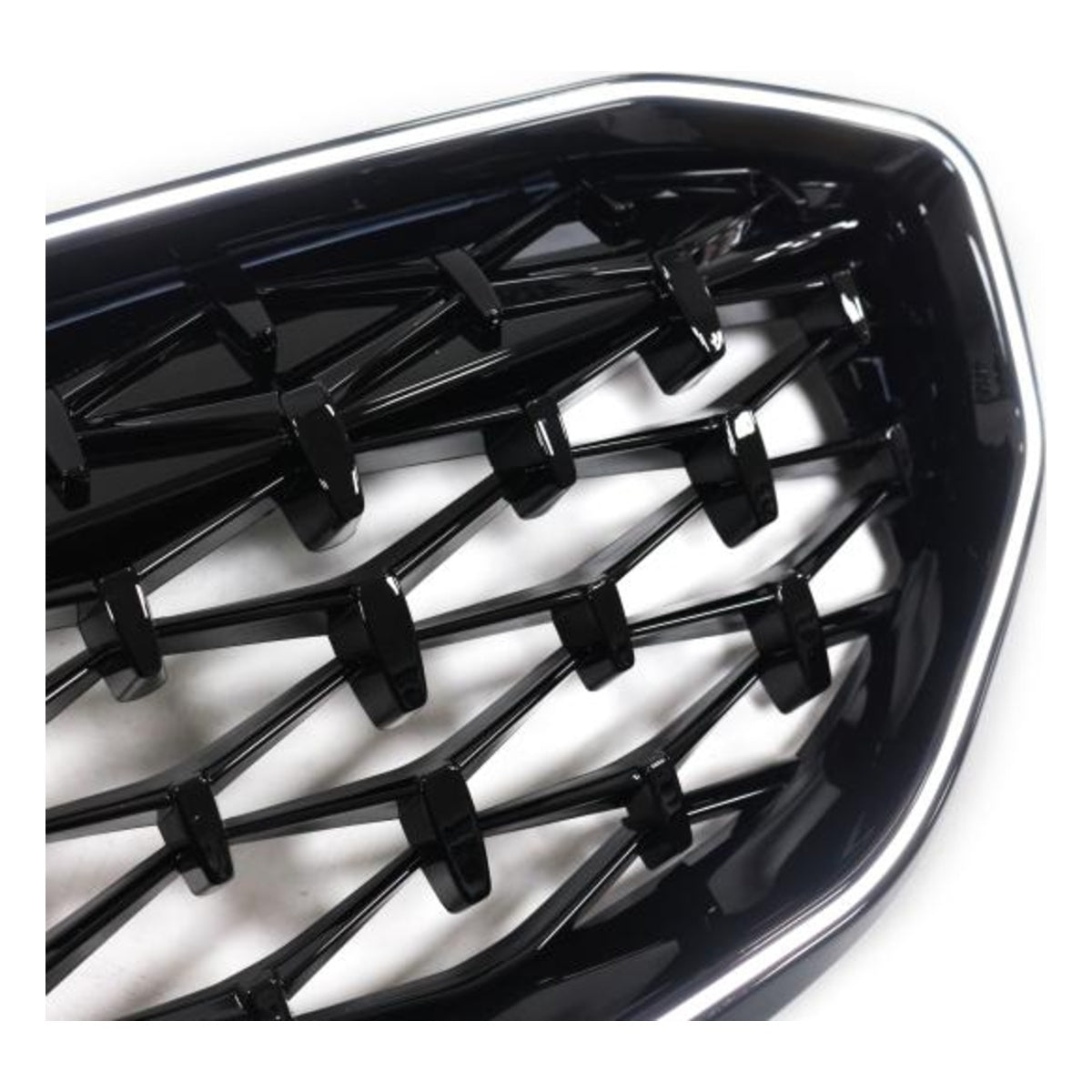 LED-Kühlergrill Schwarz Glanz passend für BMW 3er G20 G21 19-22