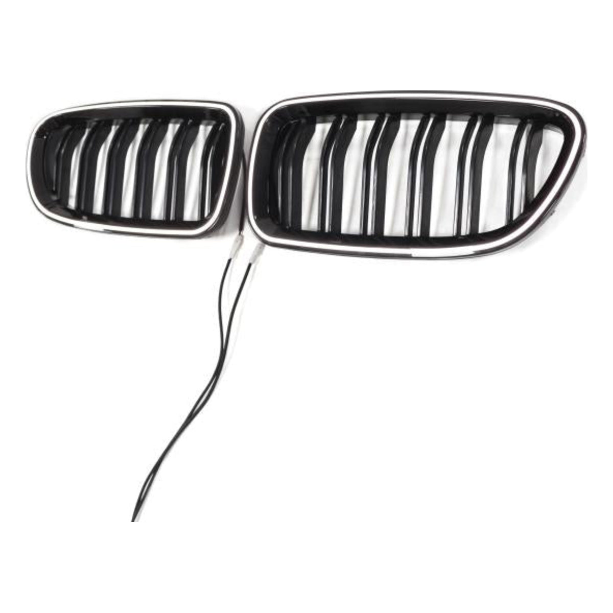 LED-Kühlergrill mit Doppelsteg in Schwarz glänzend passend für BMW 5er F10 F11 2010–2017