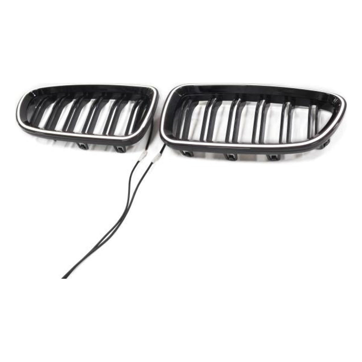 LED-Kühlergrill mit Doppelsteg in Schwarz glänzend passend für BMW 5er F10 F11 2010–2017