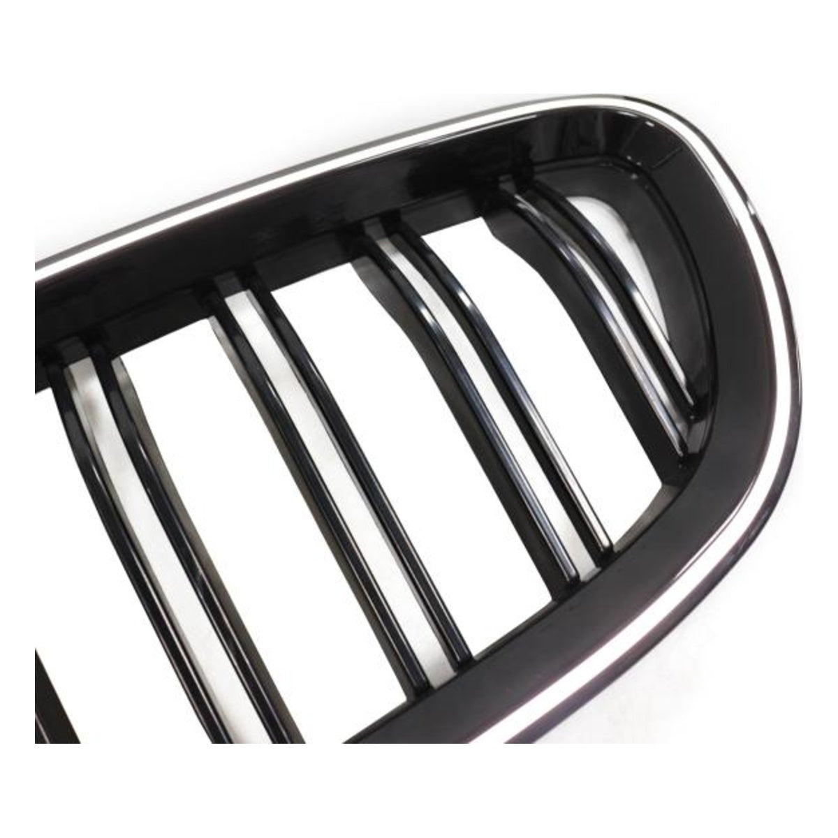 LED-Kühlergrill mit Doppelsteg in Schwarz glänzend passend für BMW 5er F10 F11 2010–2017