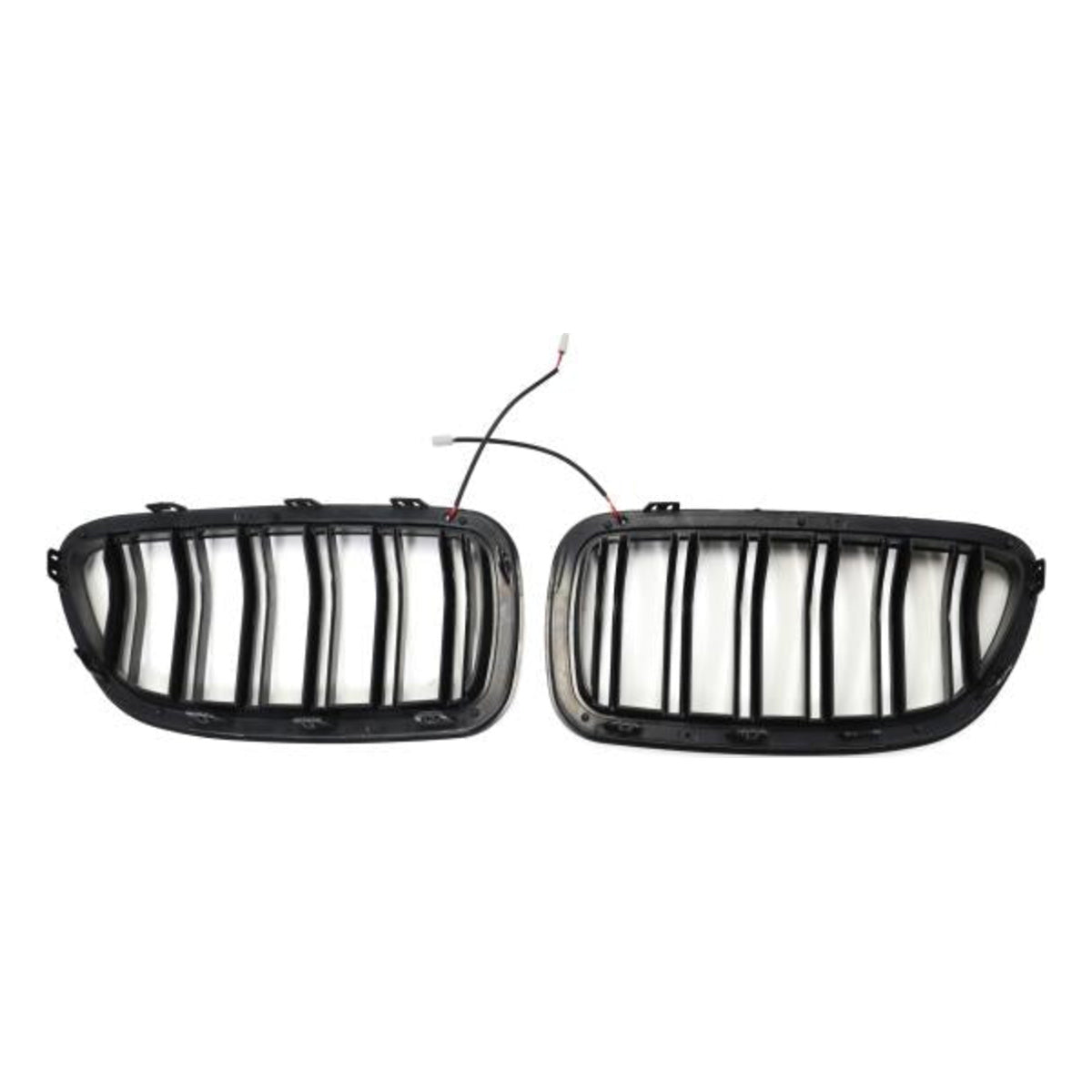 LED-Kühlergrill mit Doppelsteg in Schwarz glänzend passend für BMW 5er F10 F11 2010–2017