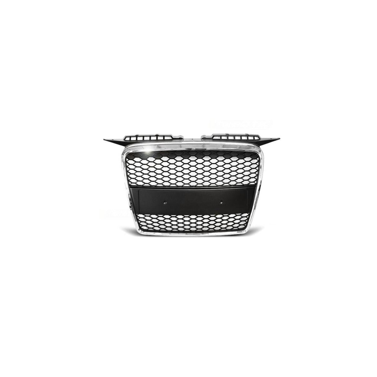 Calandre sport / grille de radiateur compatible avec Audi A3 8P 04-08 chrome en nid d'abeille