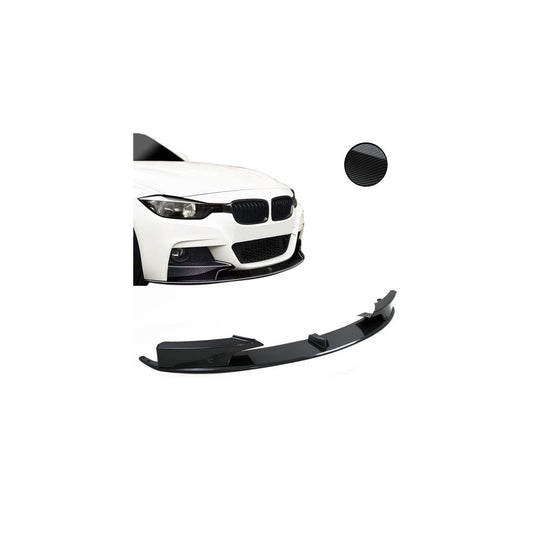 Spoiler avant, lame de spoiler avant, flap avant, séparateur, aspect carbone, 1 pièce +ABE+ compatible avec BMW Série 3, F30, F31, 10/2011-2019 (uniquement compatible avec pack M)