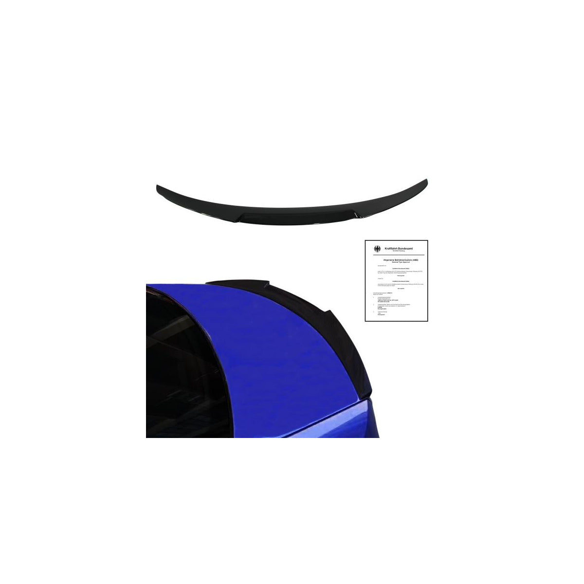 Becquet arrière, aileron de coffre, lèvre de spoiler, ABE, compatible avec BMW Série 3 (E90) Berline, 2005-2011