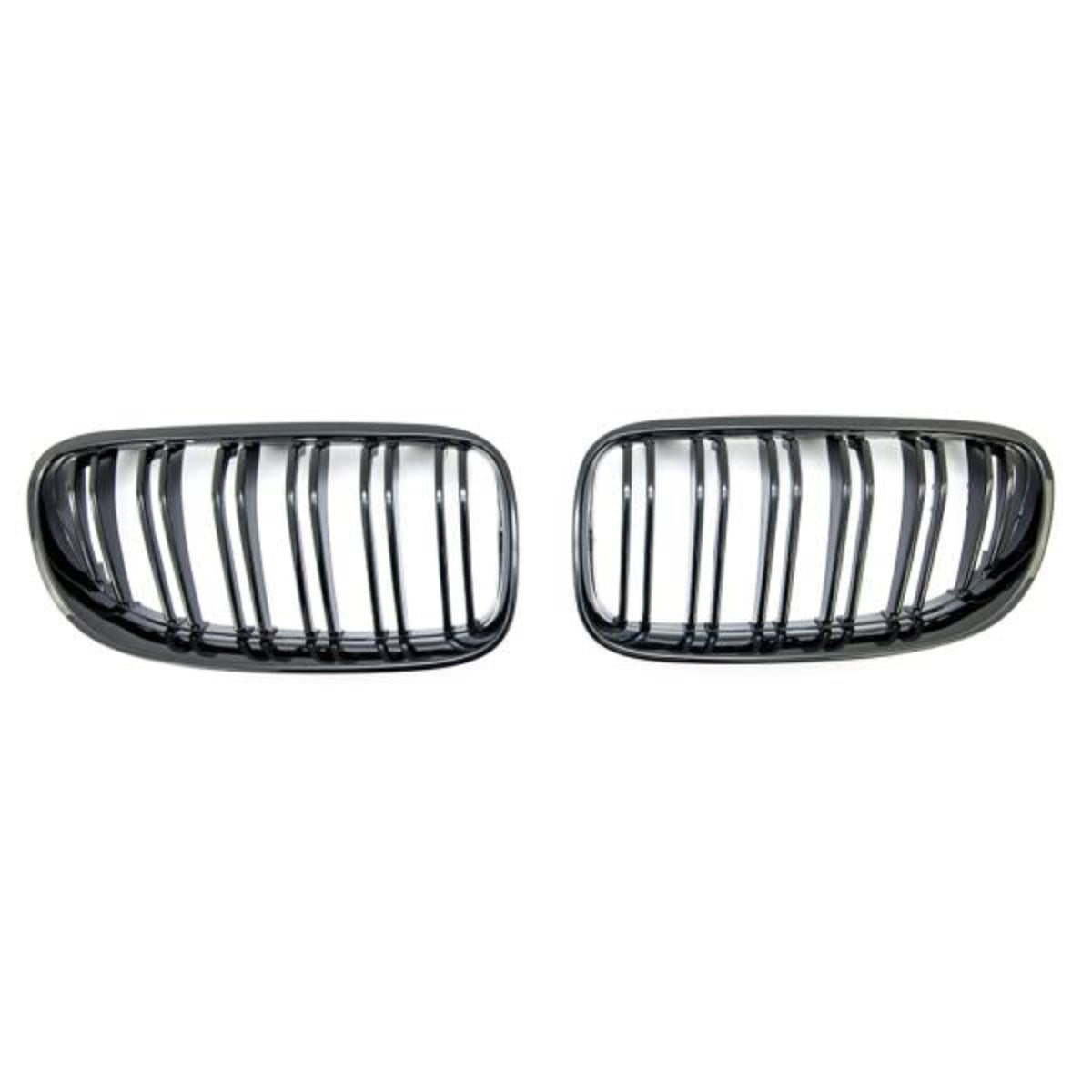 Calandre sport double barrette compatible avec BMW Série 3 E92 / E93 10-13 noir brillant