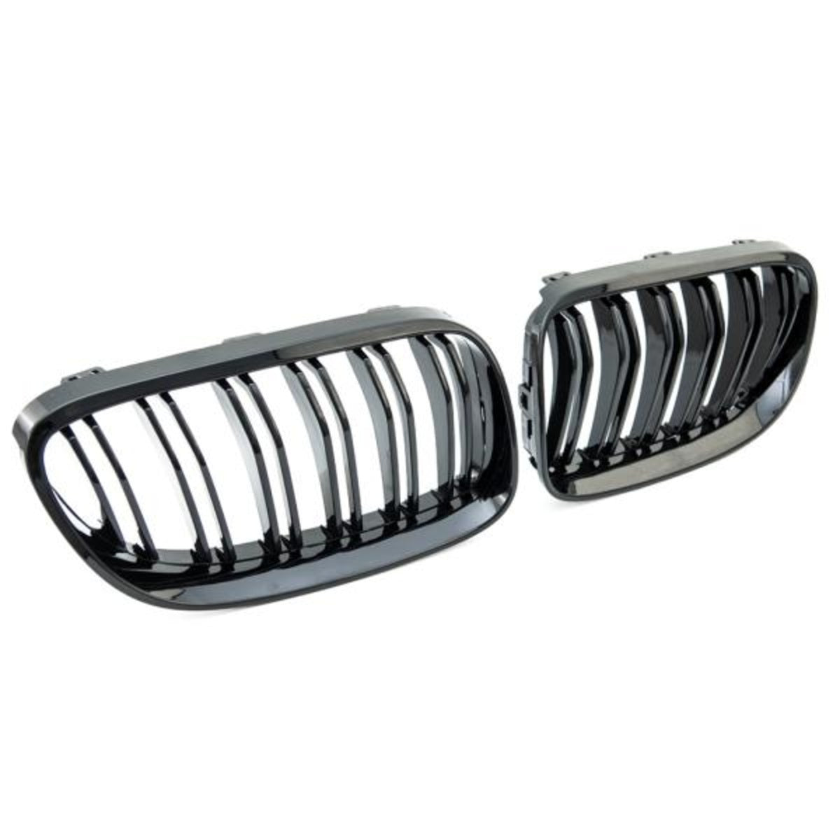 Calandre sport double barrette compatible avec BMW Série 3 E92 / E93 10-13 noir brillant