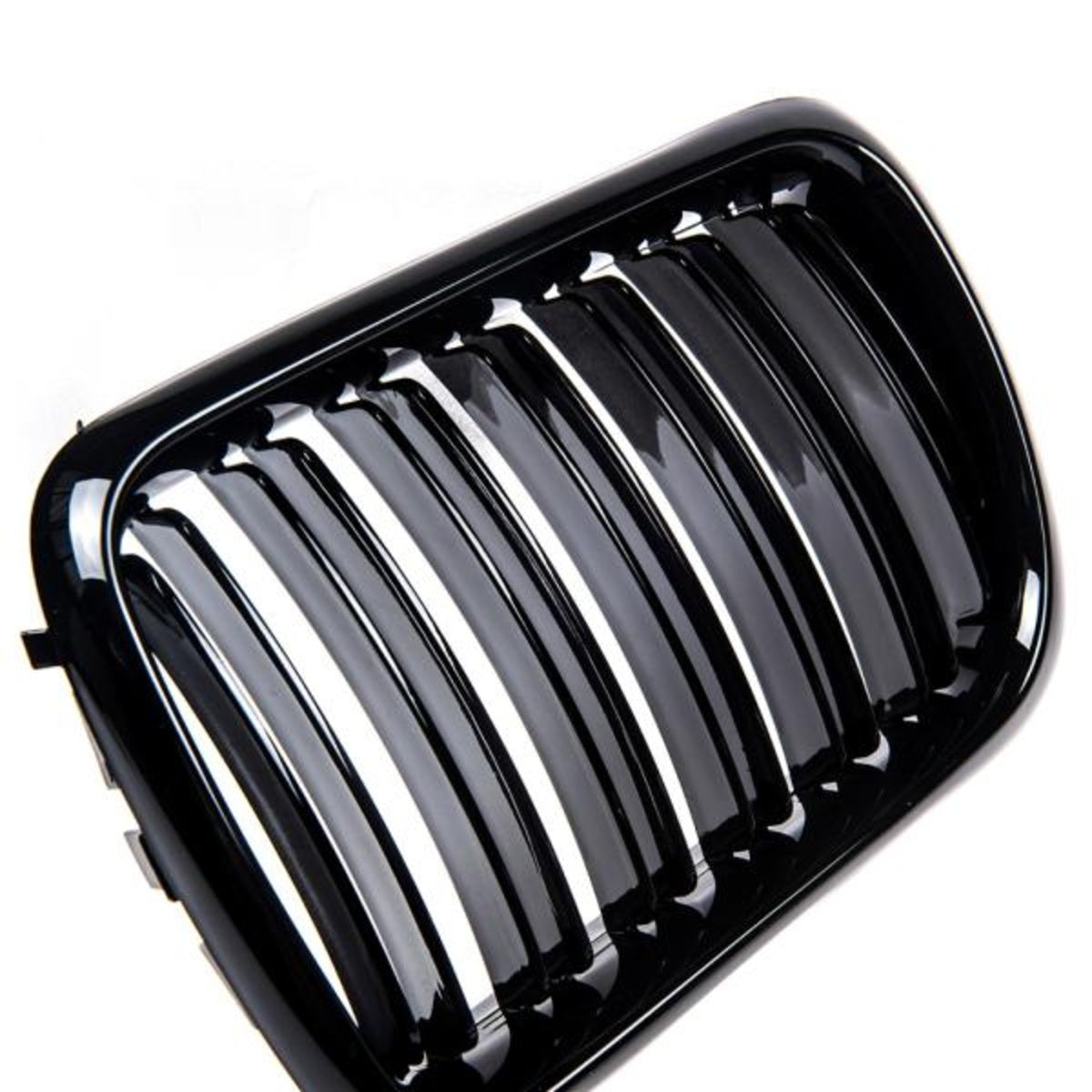 Calandre sport double barrette compatible avec BMW Série 3 E36 96-00 noir brillant