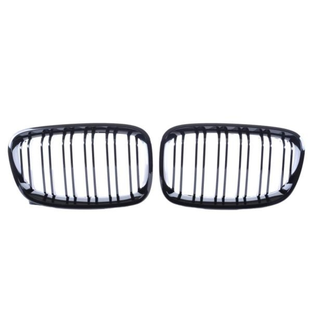 Calandre sport double barrette compatible avec BMW Série 1 F20 / F21 11-15 noir brillant