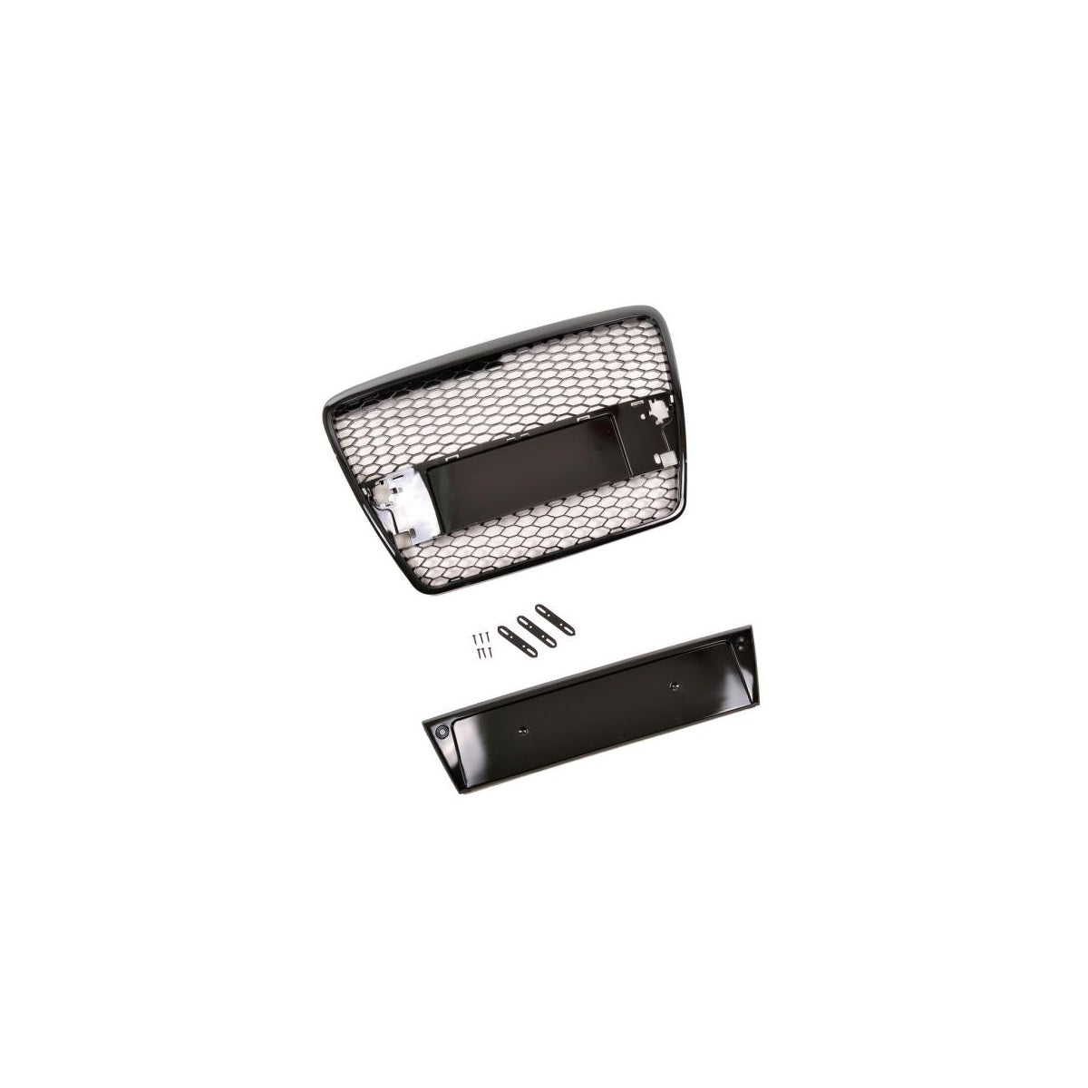 Calandre sport nid d'abeille pour Audi A6 4F 04-08 noir brillant