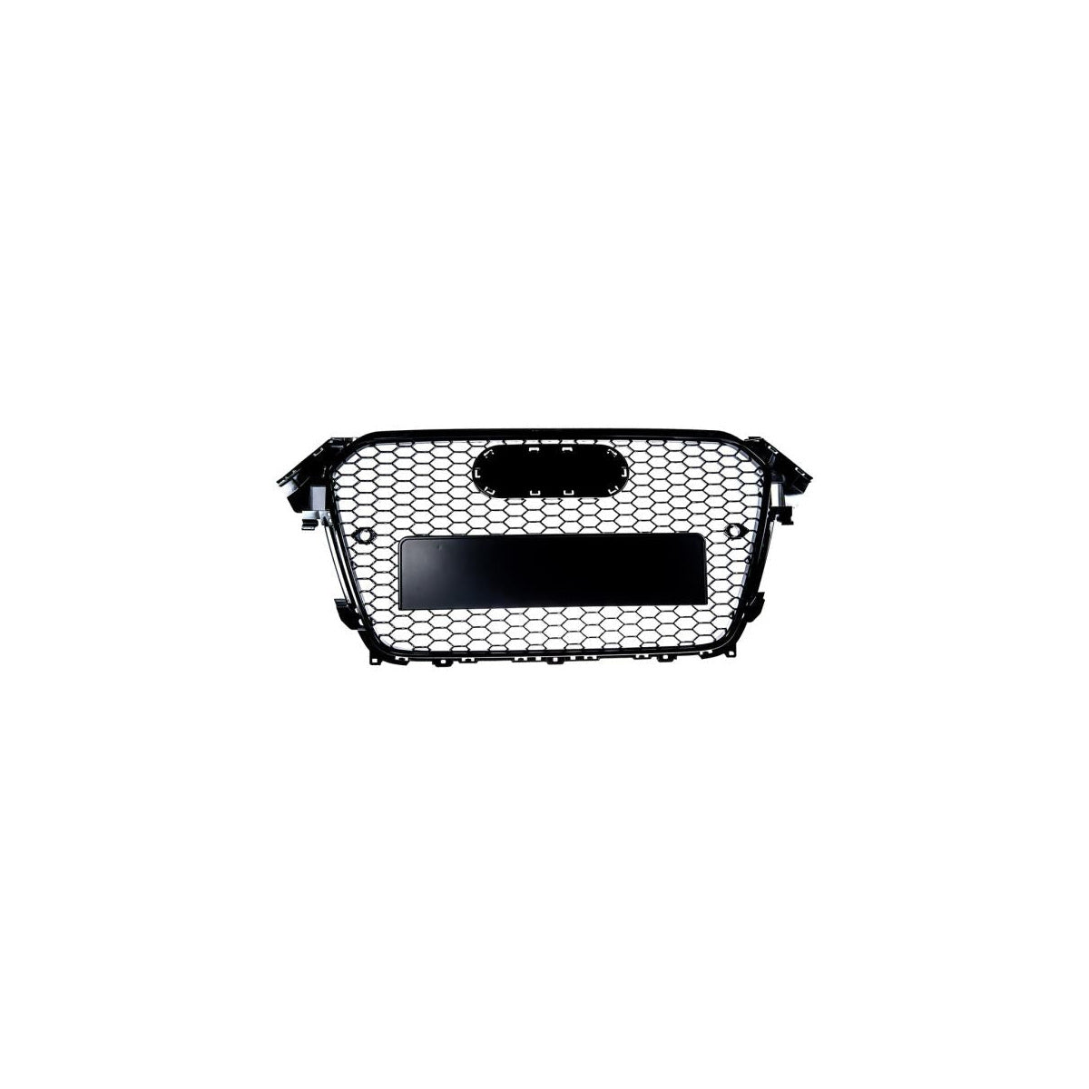 Calandre sport / calandre de radiateur compatible avec Audi A4 B8 Facelift 13-16 noir brillant avec support d'emblème