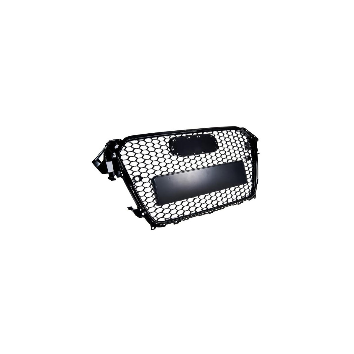 Calandre sport / calandre de radiateur compatible avec Audi A4 B8 Facelift 13-16 noir brillant avec support d'emblème