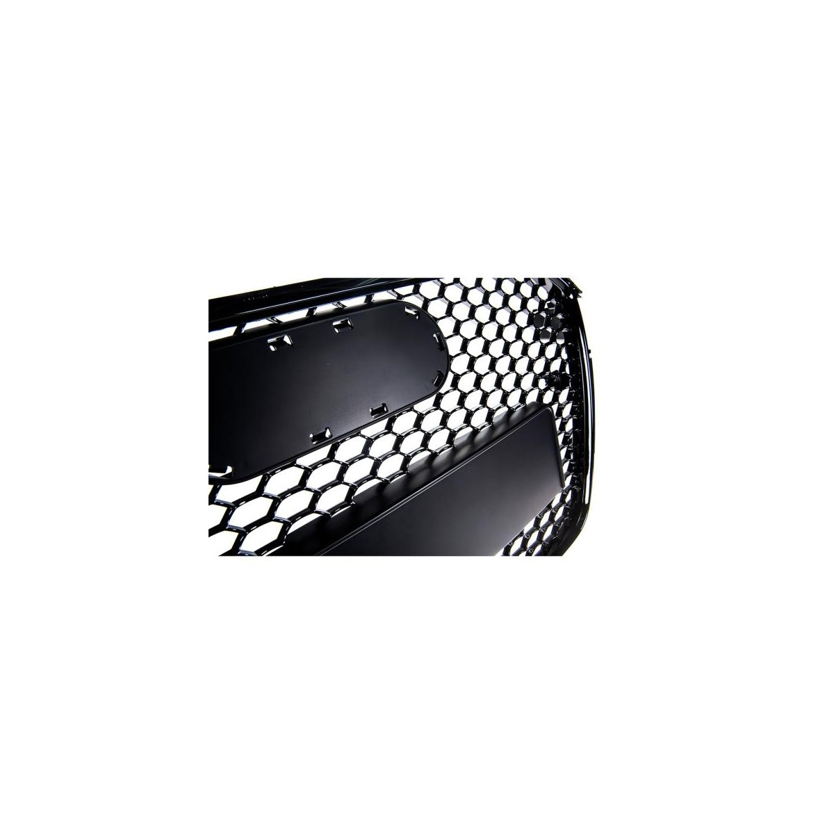 Calandre sport / calandre de radiateur compatible avec Audi A4 B8 Facelift 13-16 noir brillant avec support d'emblème