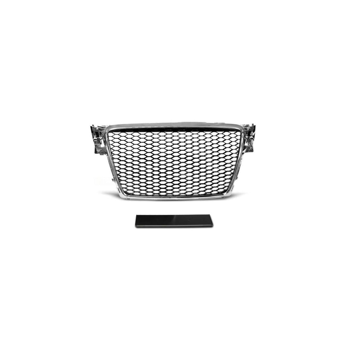 Calandre sport / Calandre adaptée pour Audi A4 B8 08-12 chrome/noir en nid d'abeille