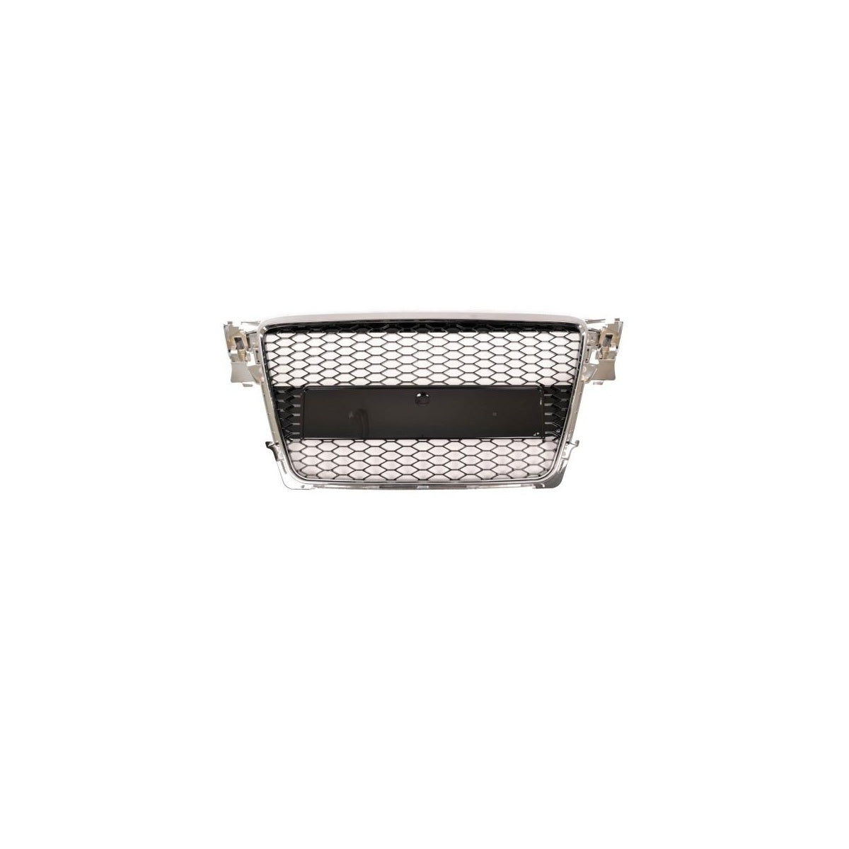 Calandre sport / Calandre adaptée pour Audi A4 B8 08-12 chrome/noir brillant en nid d'abeille