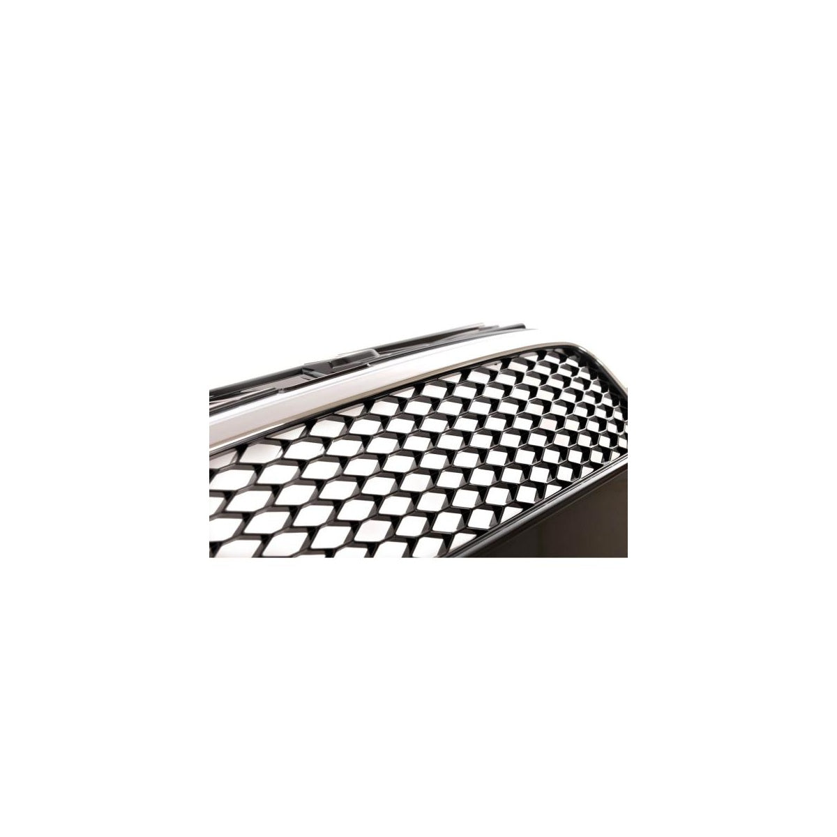 Calandre sport / calandre compatible avec Audi A4 B7 05-08 chrome/noir aspect nid d'abeille