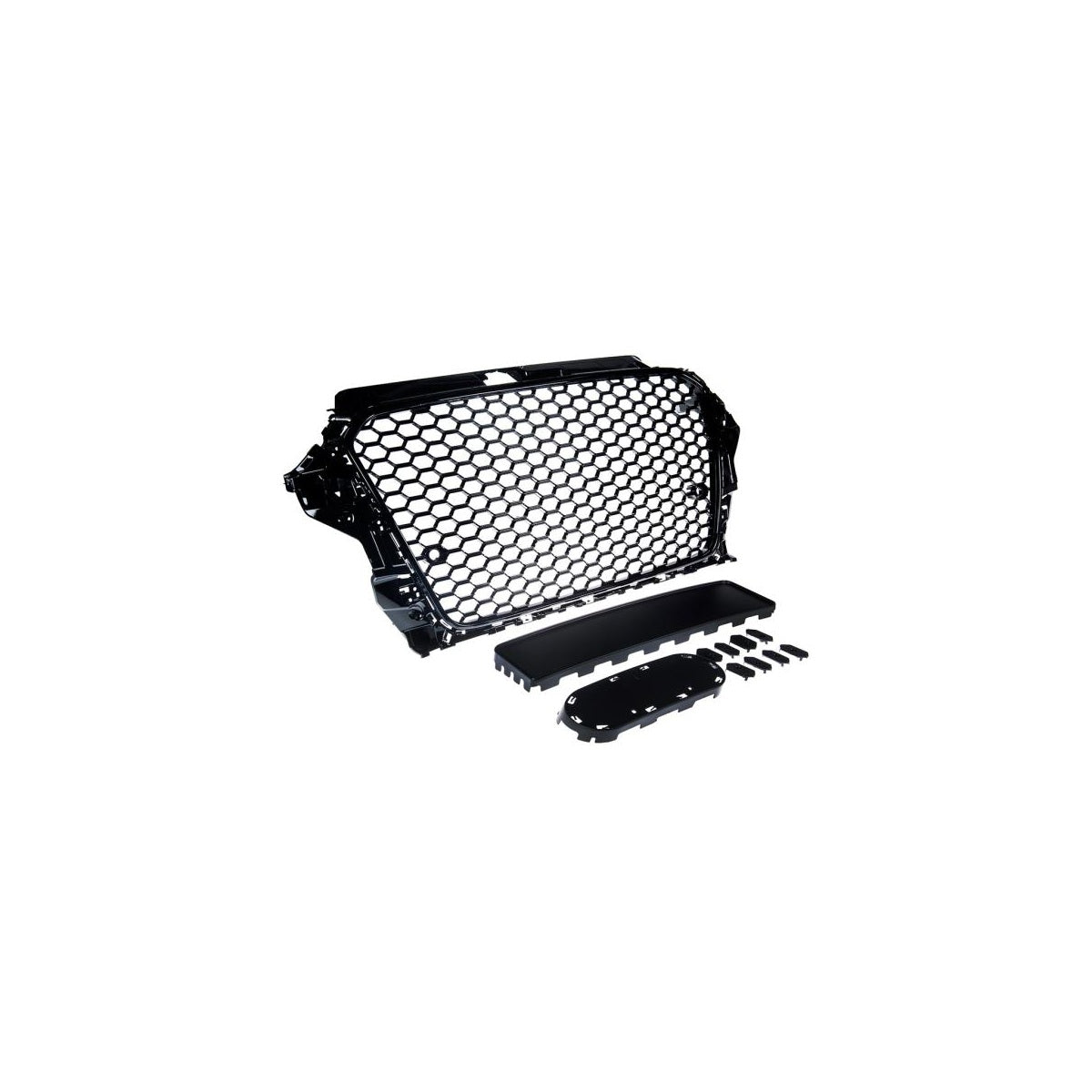 Calandre sport / Calandre adaptée pour Audi A3 8V 12-16 noir brillant en nid d'abeille