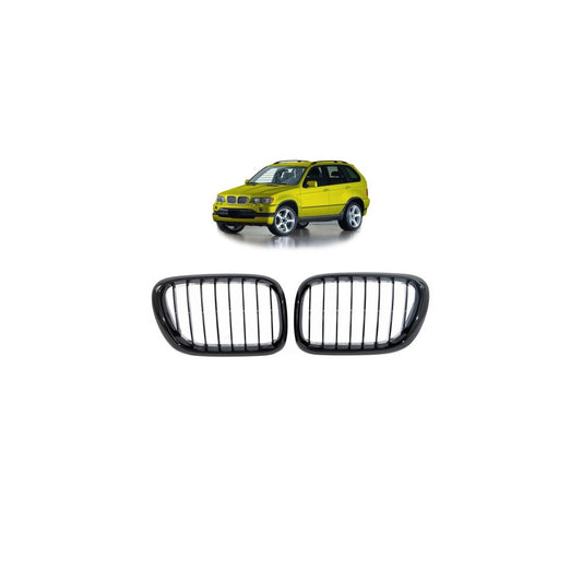 Calandre sport simple pour BMW X5 E53 00-03 noir brillant