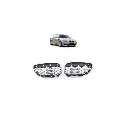 Calandre / Calandre sport noir / chrome compatible avec BMW Série 5 E60 E61 03-10 tous modèles