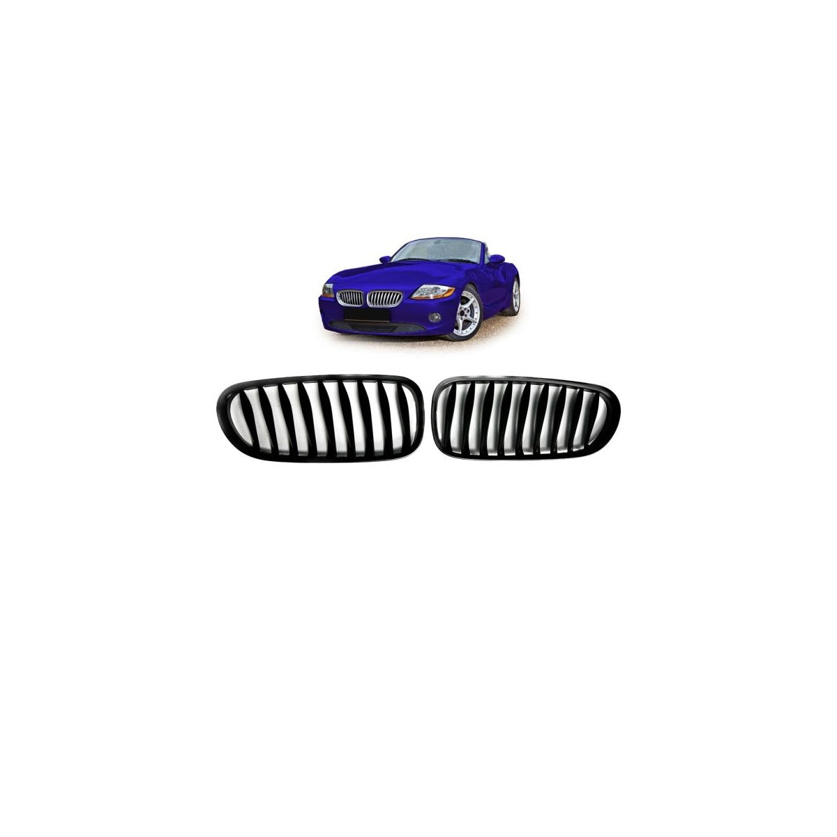 Calandre / Calandre sport noir / mat compatible avec BMW Z4 E85 E86 02-08 tous modèles