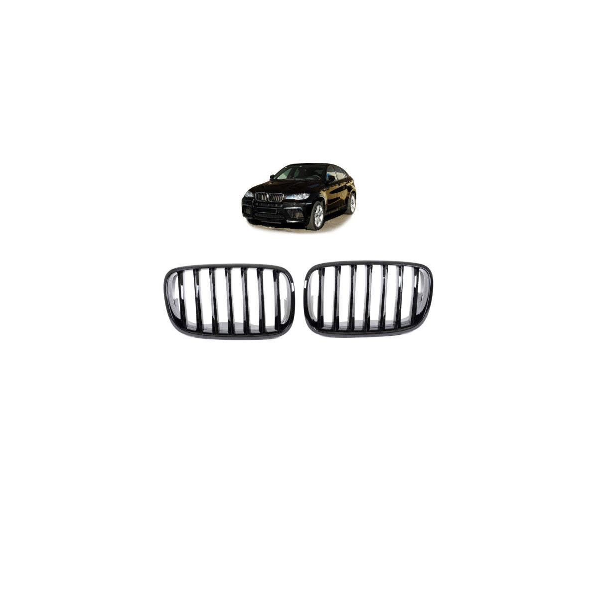 Calandre / calandre sport noir brillant compatible avec BMW X5 E70 X6 E71 tous modèles