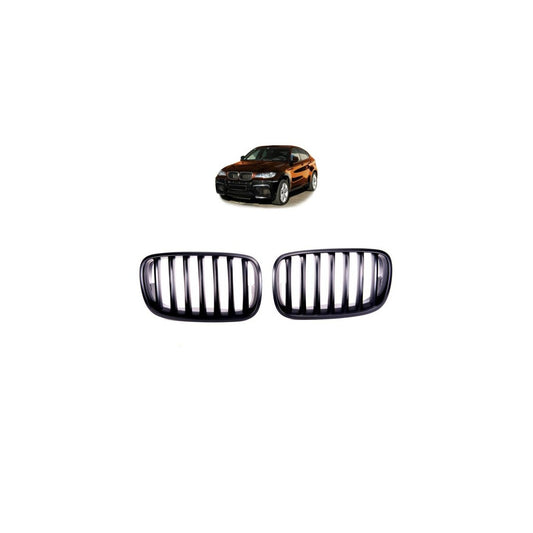Kühlergrill / Sportgrill schwarz matt passend für BMW X5 X6 E70 E71 E72 08-14