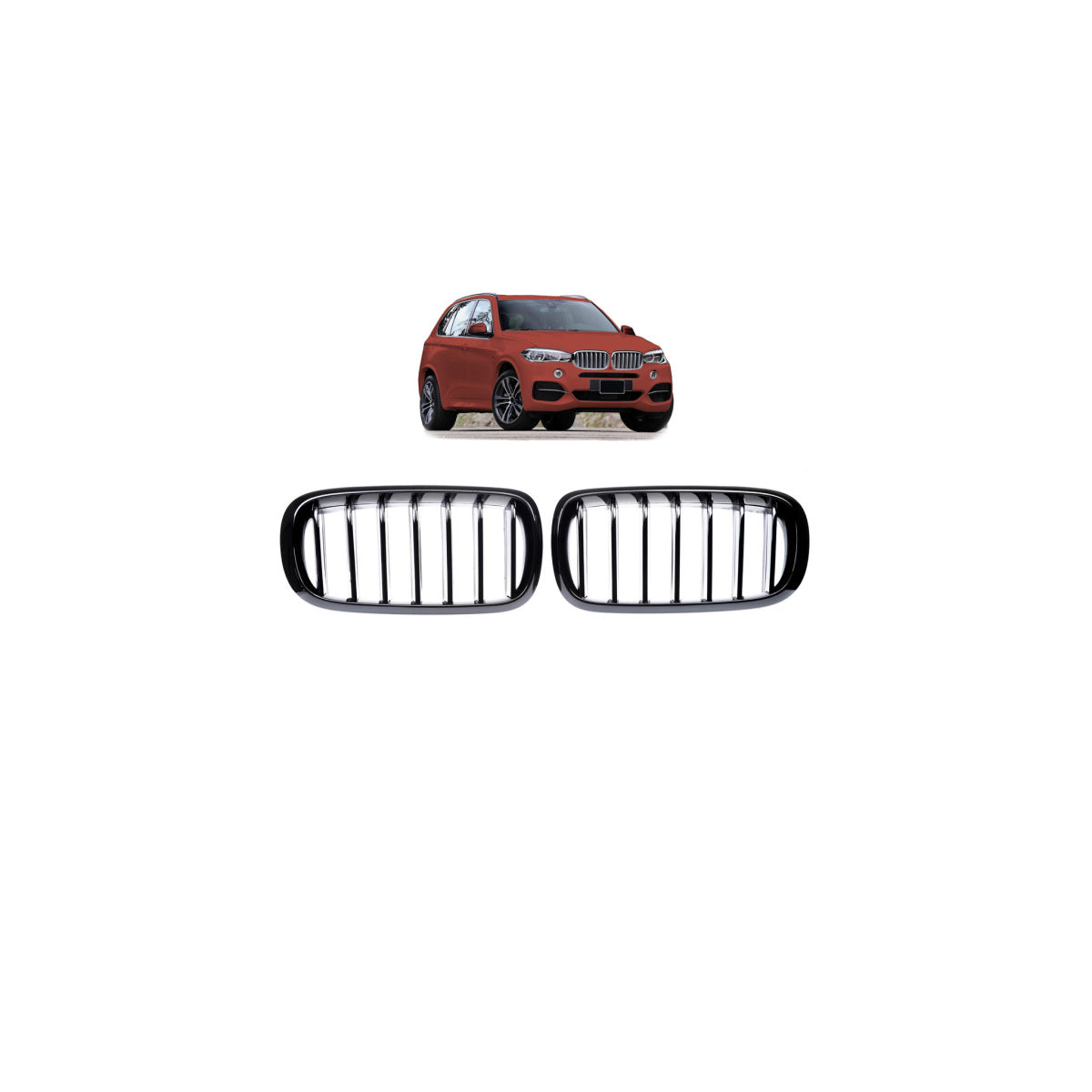 Calandre / Calandre sport noir brillant compatible avec BMW X5 F15 F85 X6 F16 F86