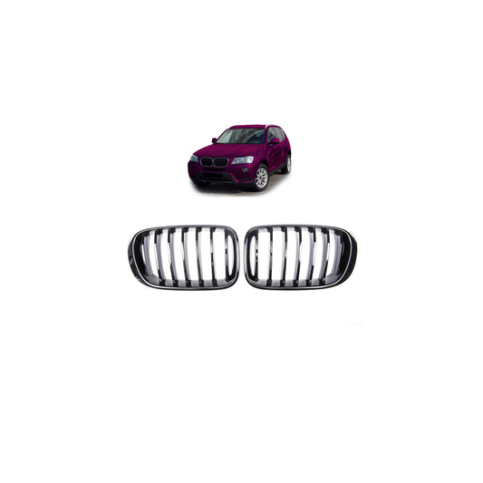 Calandre sport simple noir brillant compatible BMW X3 F25 X4 F26 14-17