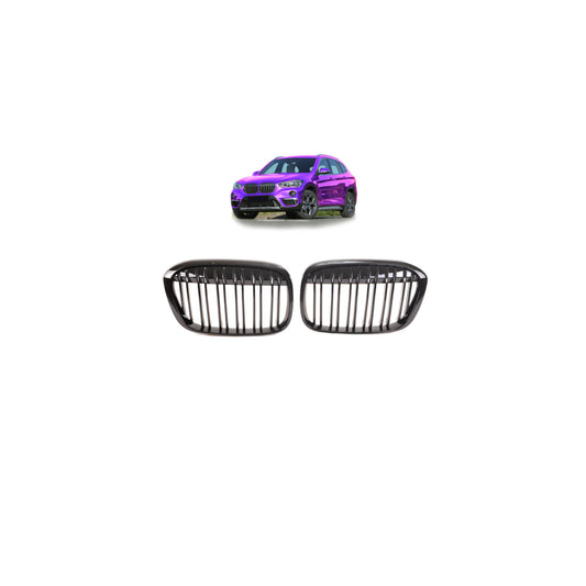 Calandre sport pour BMW X1 F48 14-19 noir brillant