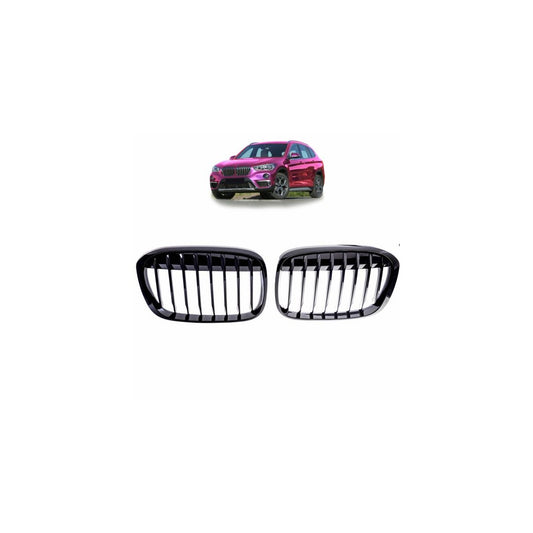 Calandre sport simple noir brillant pour BMW X1 F48 14-19
