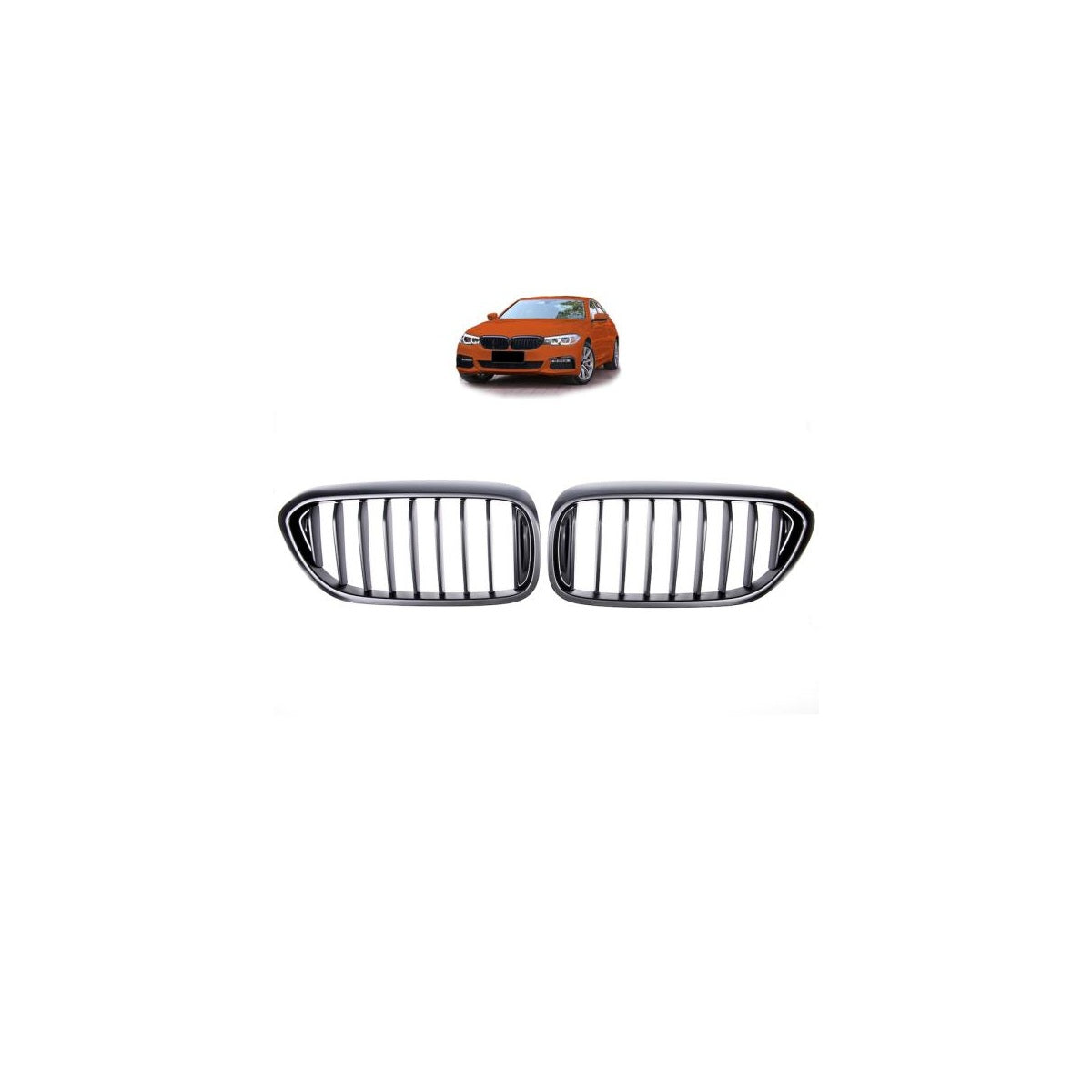 Calandre sport pour BMW Série 5 G30 / G31 17-20 noir mat