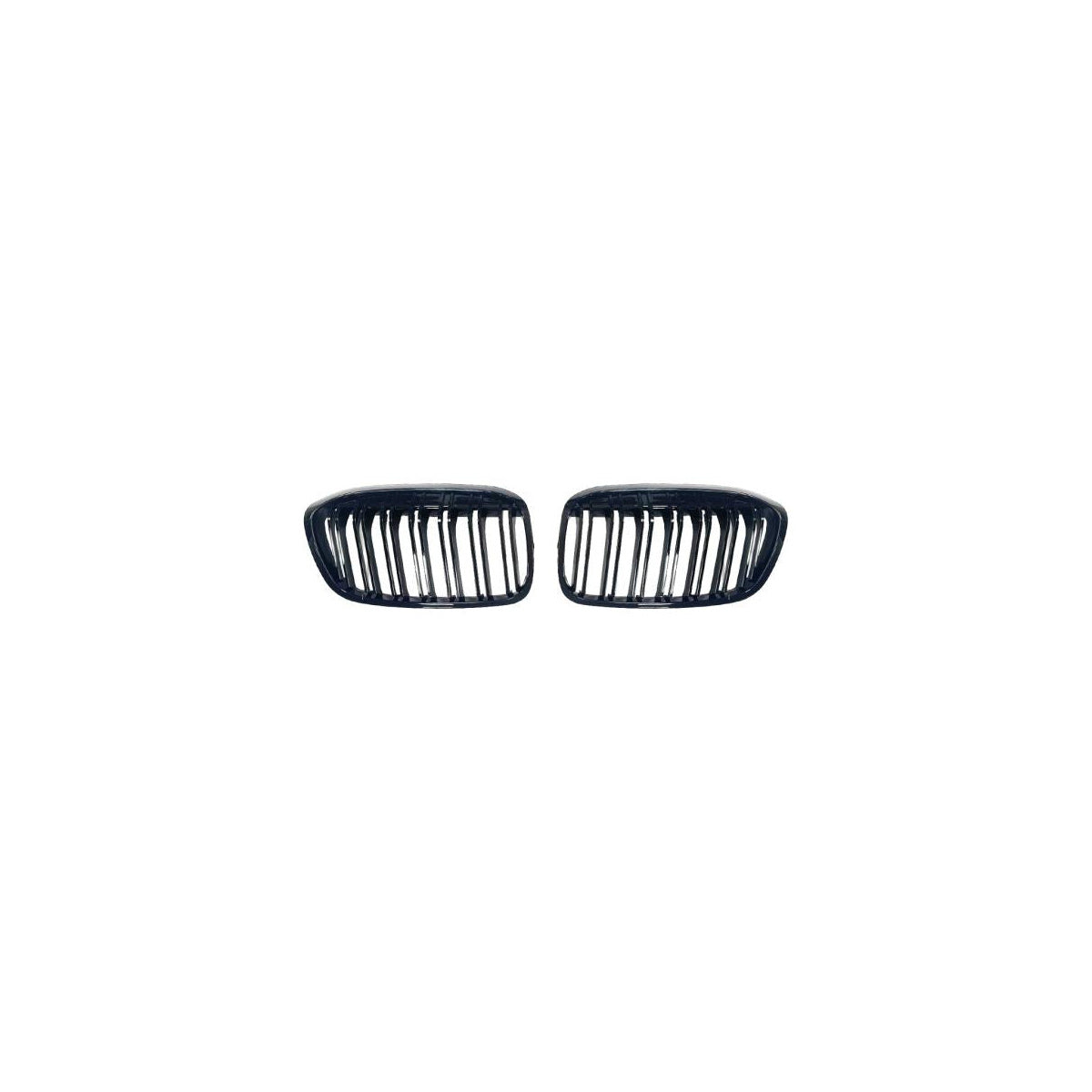 Calandre sport double barrette compatible avec BMW Série 2 F45 / F46 18-21 noir brillant