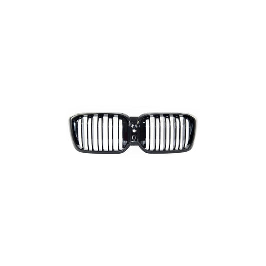 Calandre sport double barrette compatible avec BMW X3 X4 à partir de 2021, noir brillant