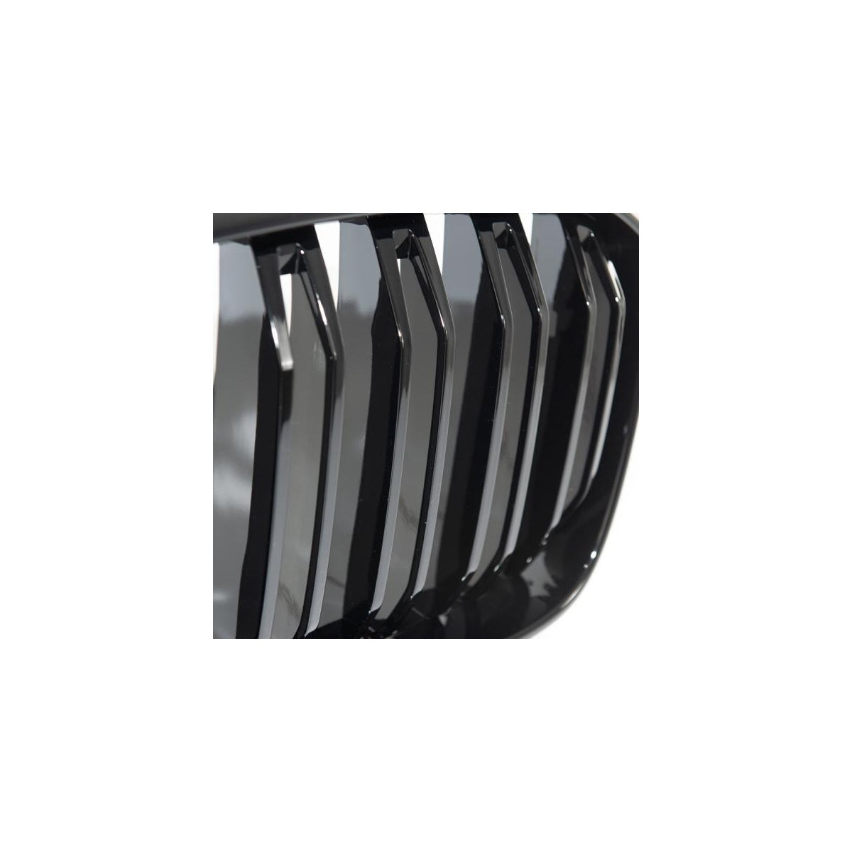 Calandre sport double barrette compatible avec BMW X3 X4 à partir de 2021, noir brillant