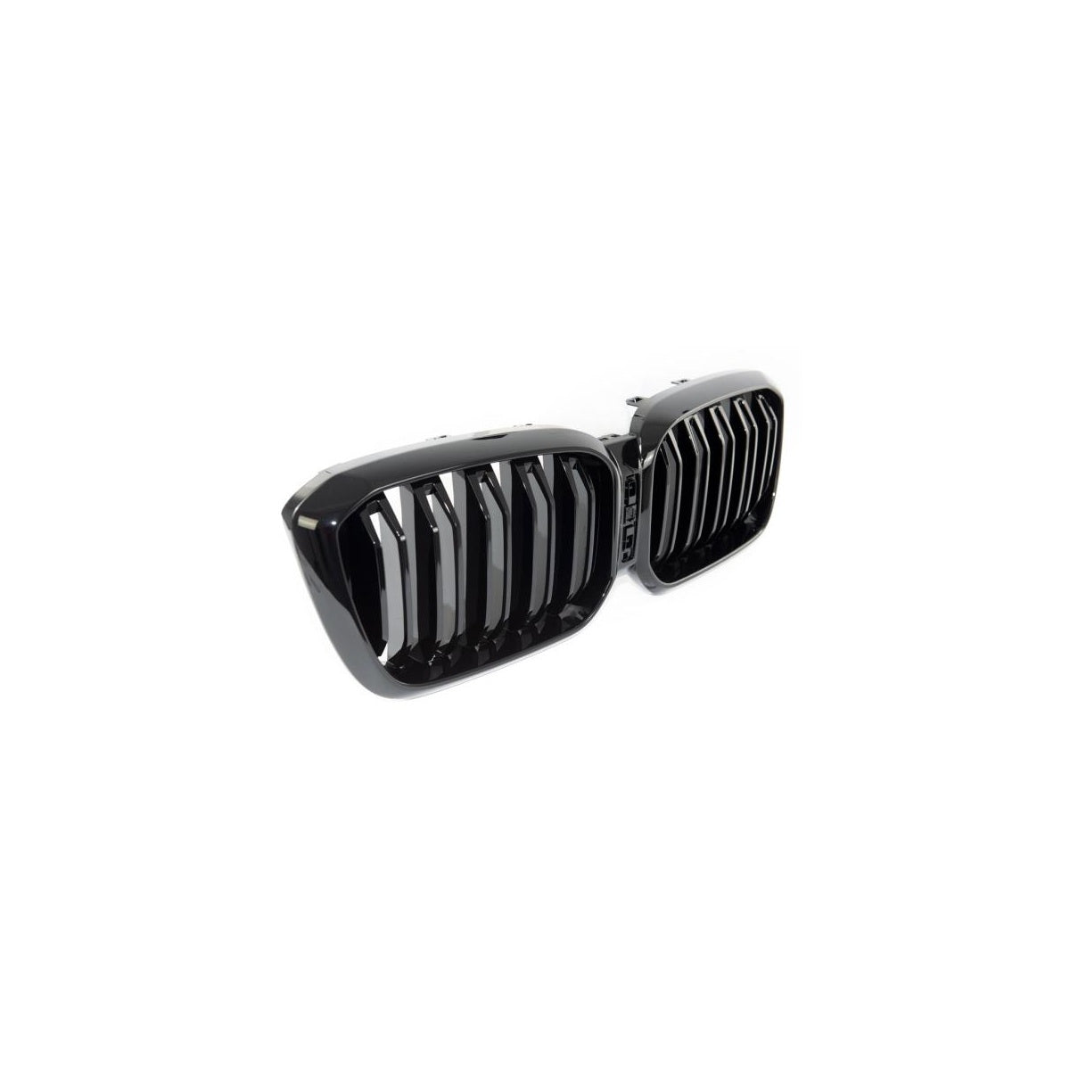 Calandre sport double barrette compatible avec BMW X3 X4 à partir de 2021, noir brillant