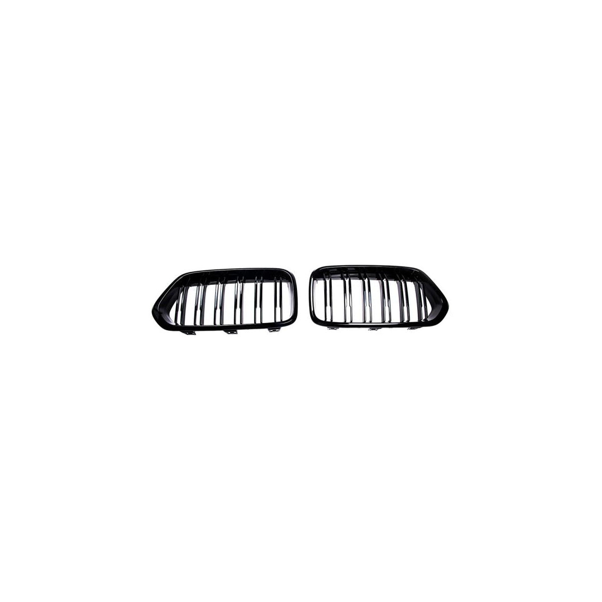 Calandre sport double barrette compatible avec BMW X2 F39 17-23 noir brillant