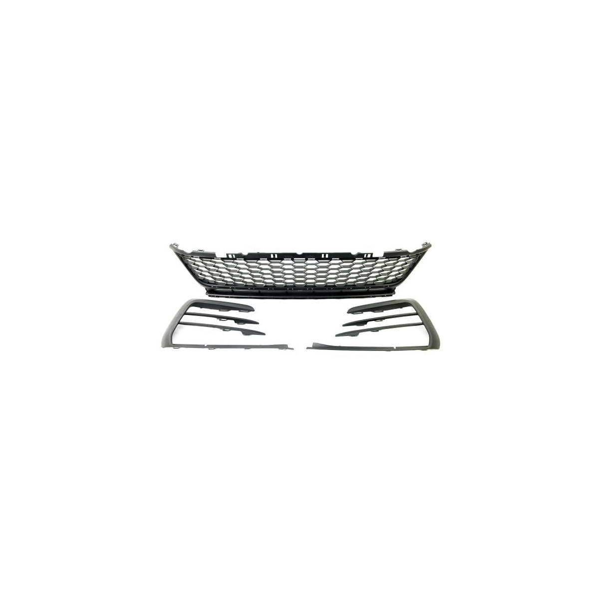 Grille de pare-chocs en 3 parties noir brillant pour VW Golf 7 GTI GTD Kit