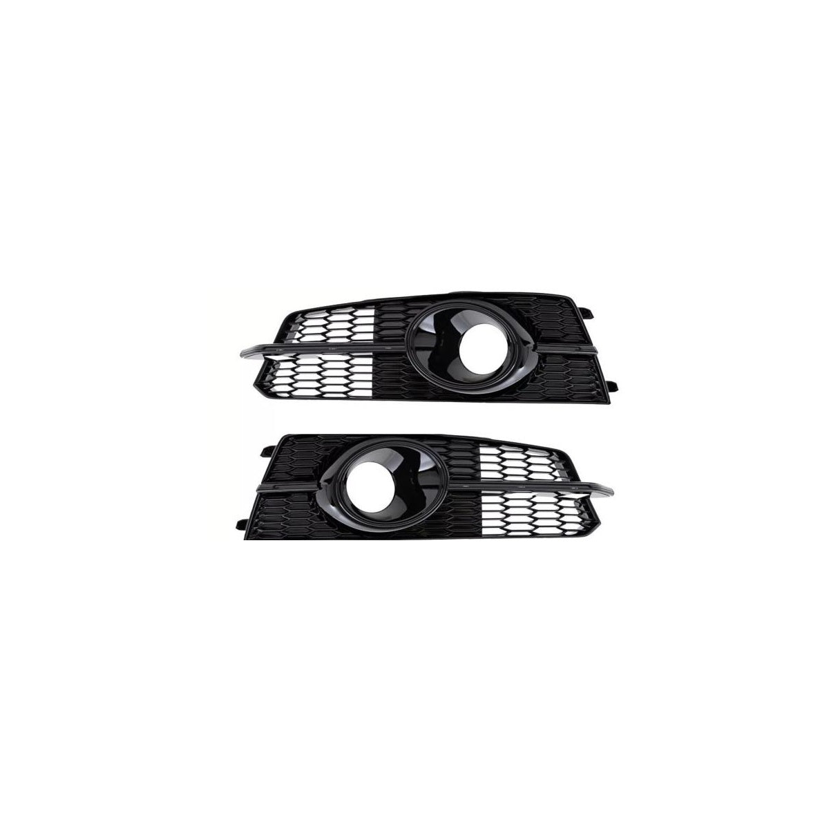 Jeu de grilles avant noir brillant S-Line pour Audi A6 C7 Facelift 2014-2018