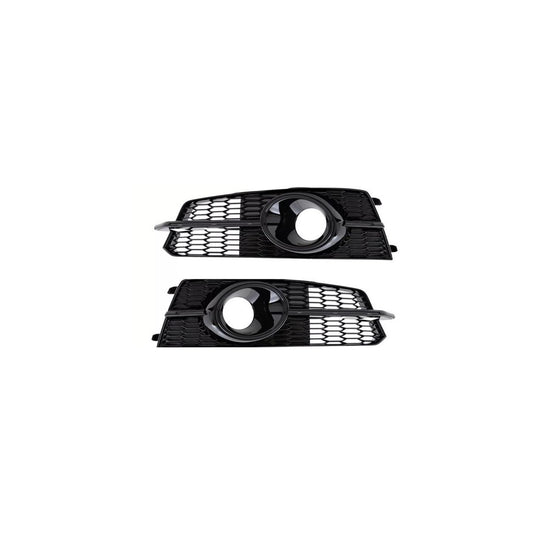 Jeu de grilles avant noir brillant S-Line pour Audi A6 C7 Facelift 2014-2018