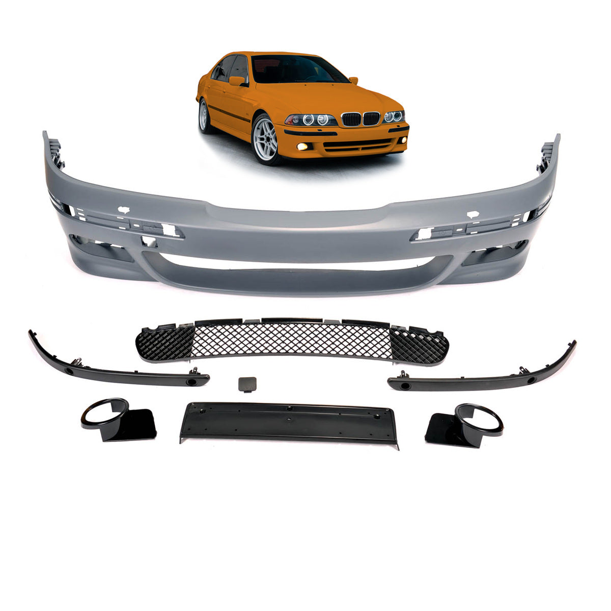 Pare-chocs avant adapté pour BMW Série 5 E39 1995–2003 avec PDC & lave-phares
