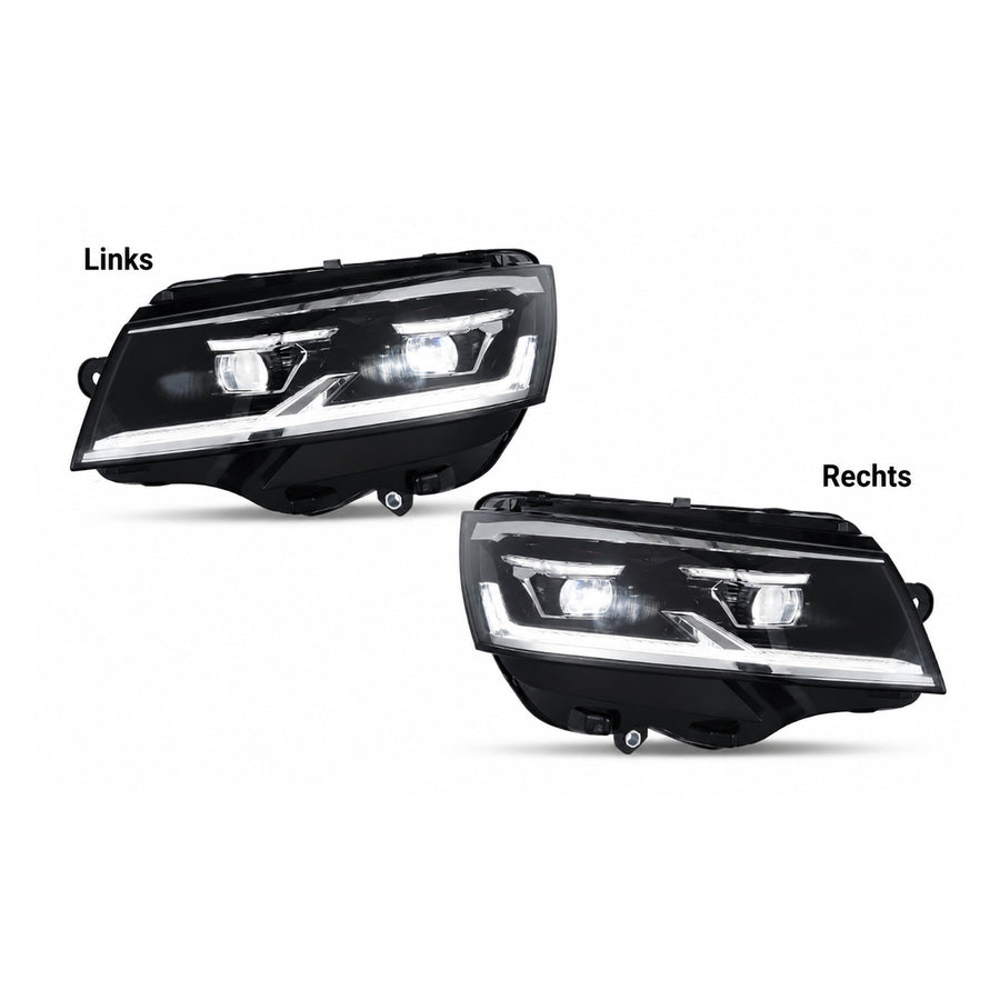 Phares Full LED compatibles VW T6.1 (2019–2024), noir