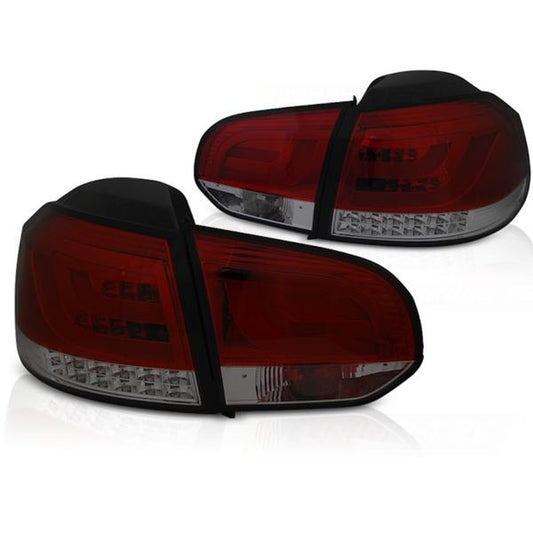 Feux arrière LED Lightbar compatibles avec VW Golf 6 (VI) année 08-12 rouge/fumé